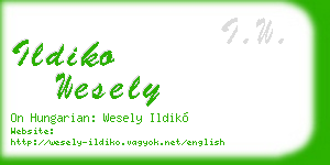 ildiko wesely business card